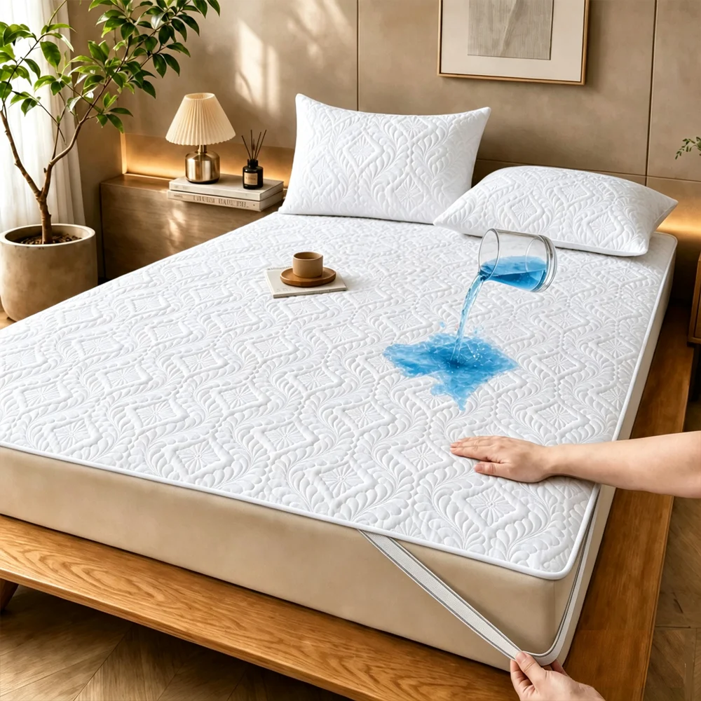 Waterproof Mattress Protector Breathable - 1pc Multi-Color Four-Corner Elastic Waterproof Mattress