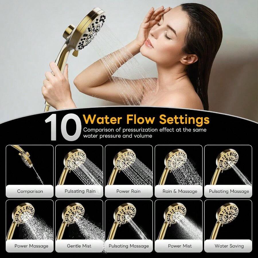High Pressure 10 Ways Handheld - High Pressure Shower Head Handheld review and price