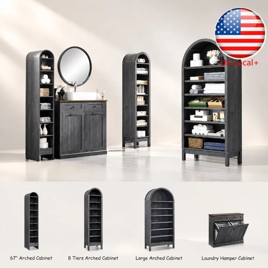 67 Tall Arched Bathroom Storag - Storage & Organization review and price
