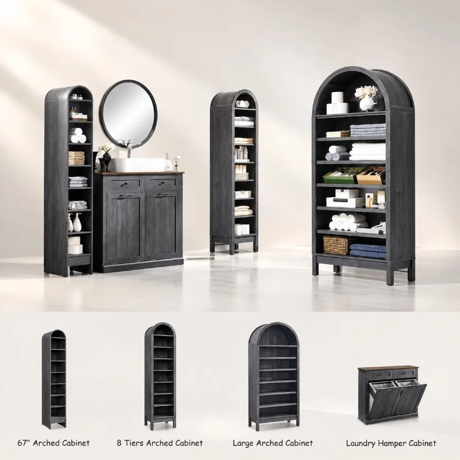 67 Tall Arched Bathroom Storag - Storage & Organization review and price