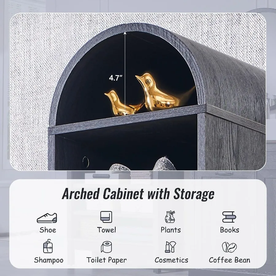 67 Tall Arched Bathroom Storag - Storage & Organization review and price