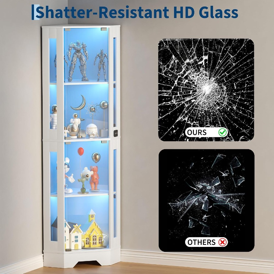 Corner display cabinet for liv - Lighting review and price