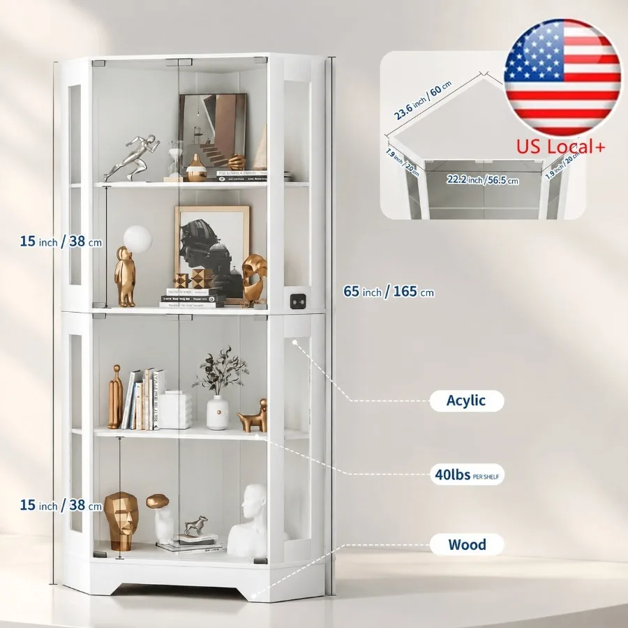 65 White Corner Collectible Cu - Storage & Organization review and price