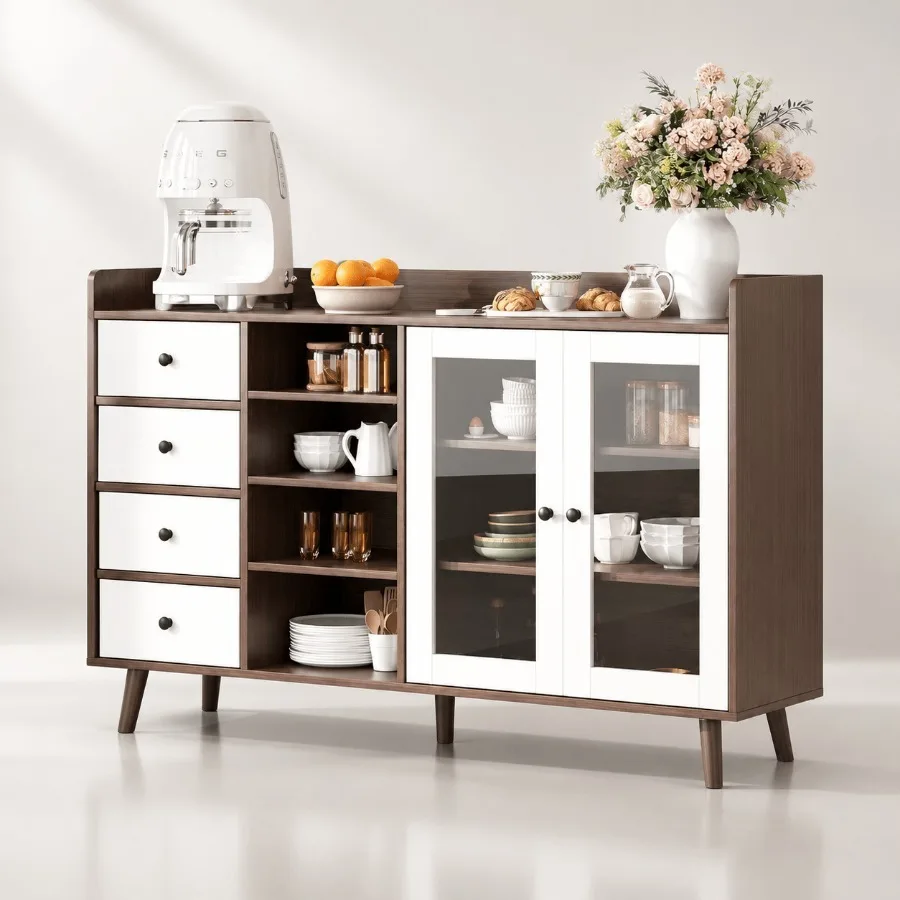 55 Glass Door Sideboard for Li - Storage & Organization review and price
