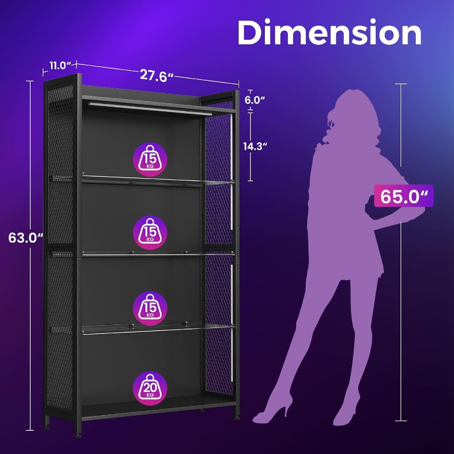 4-Tier Display Case with Tempe - Lighting review and price