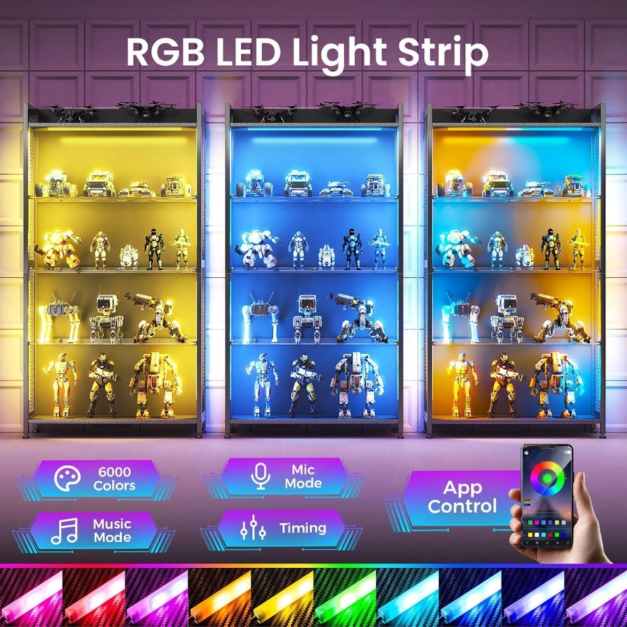 4-Tier Display Case with Tempe - Lighting review and price